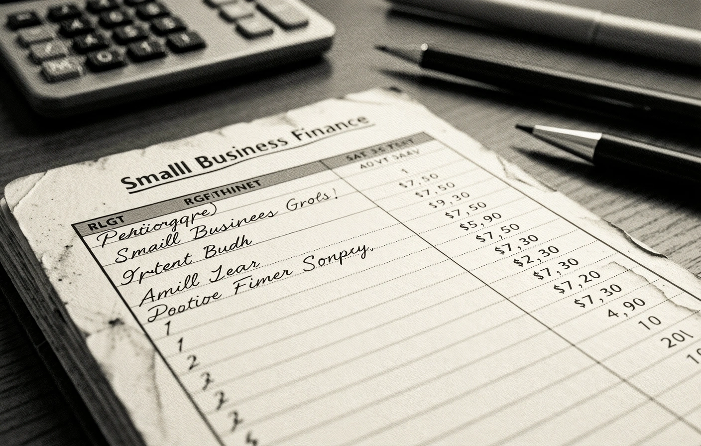 Financial planning ledger backdrop